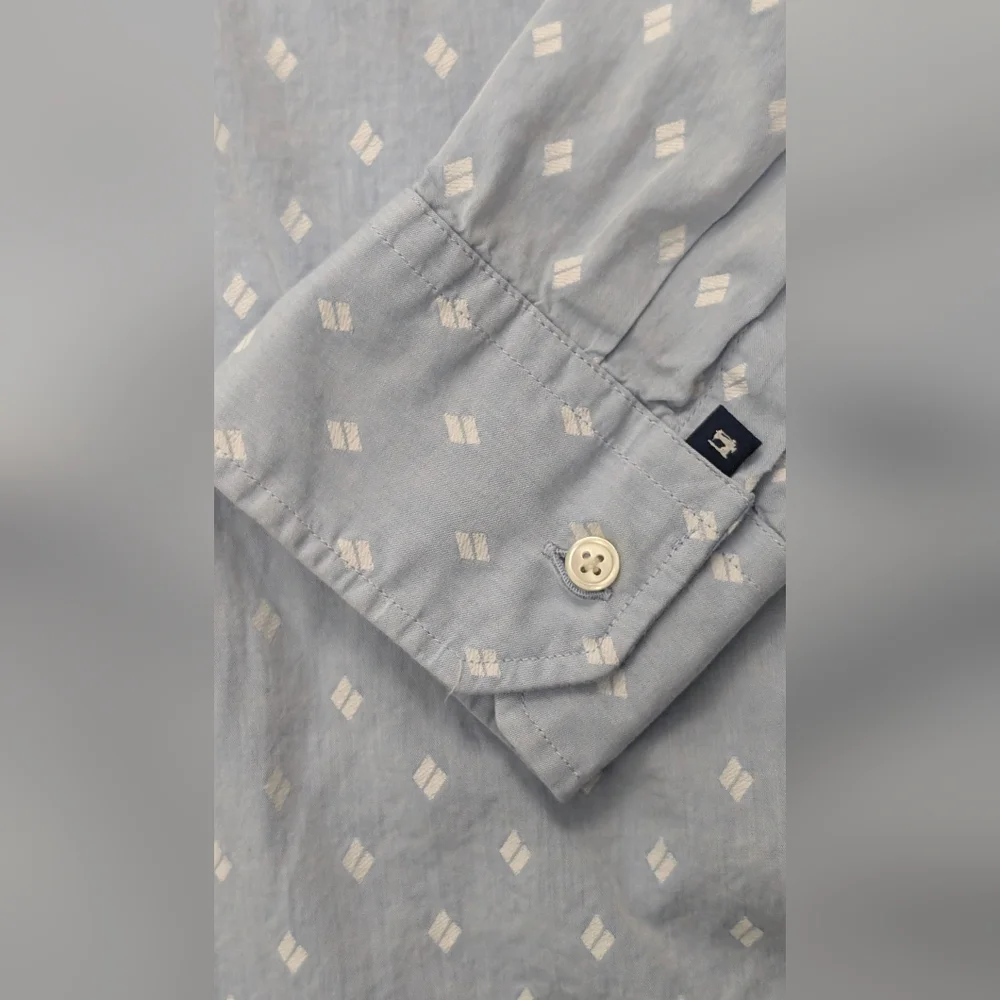 Scotch And Soda Long Sleeve Button Down Patterned Shirt, Large - Picture 7 of 15